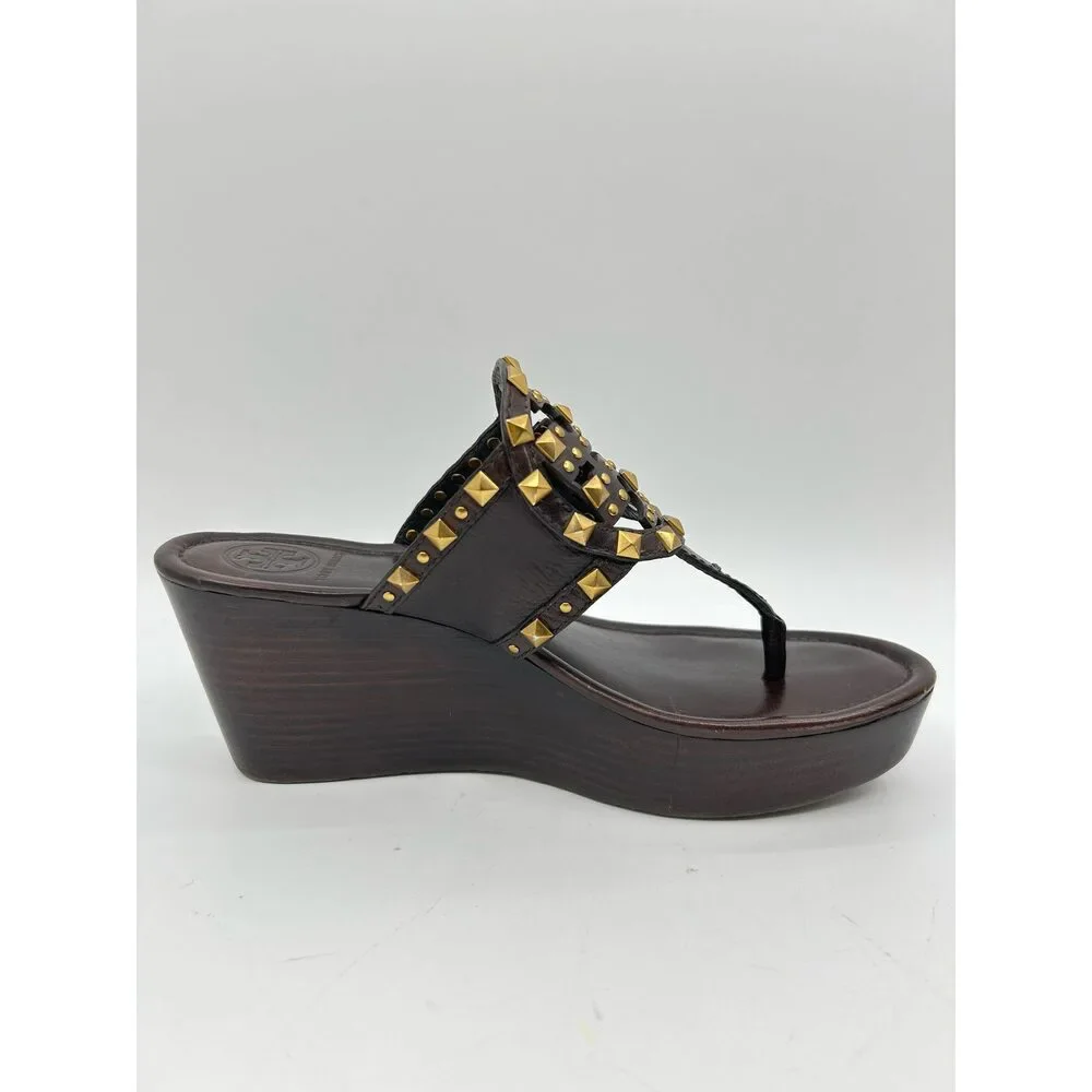 TORY BURCH Size 9M DARK BROWN Women Sandal
